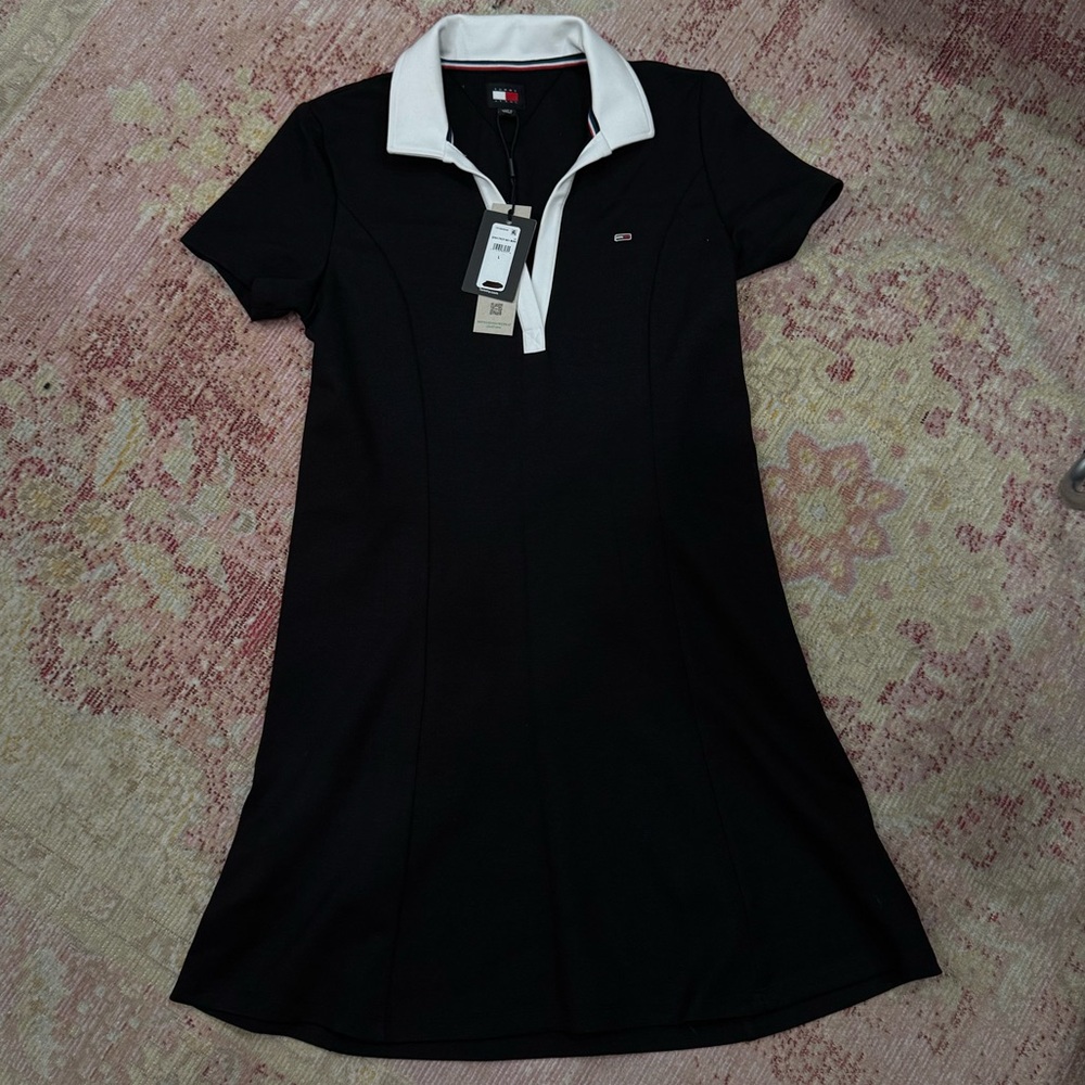 Tommy Hilfiger Women’s Johnny Collar Tennis Dress Sz L NWT
